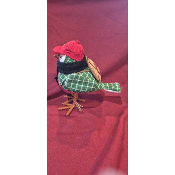 Wondershop Target Spritz Fabric Bird Figurine Maus 2018  Green Plaid Backpack - Picture 5 of 7